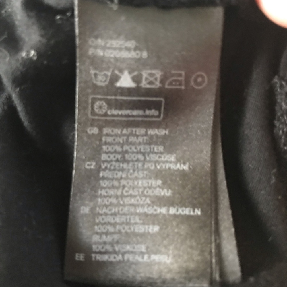 H&M Ruffle Neck Black Shirt - Picture 4 of 4